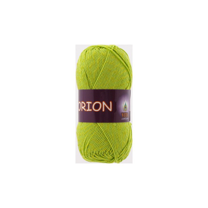 Пряжа Vita-cotton "Orion" 4563 Салатовый 77% мерсиризированный хлопок 23% вискоза 170м 50гр