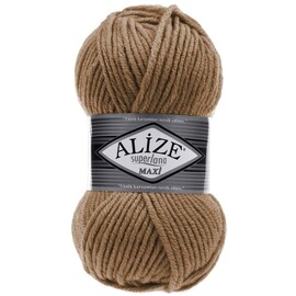 Пряжа Alize "Superlana maxi" 499 бежевый 25% шерсть 75% акрил 100 гр 100 м