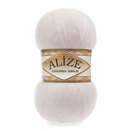 Пряжа Alize "Angora gold" 599 слоновая кость 20% шерсть, 80% акрил	100 гр	550 м